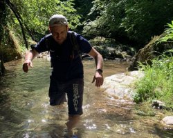 Guided water hiking in Calore River in Campania