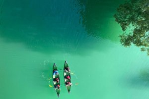 Canoa sul Lago di Penne in Abruzzo