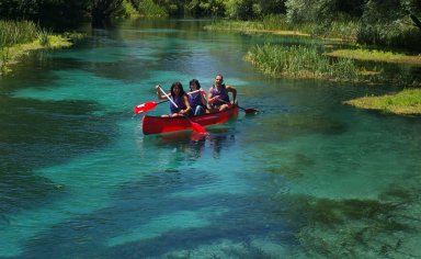 Escursione in canoa nel Parco del Gran Sasso in  Abruzzo